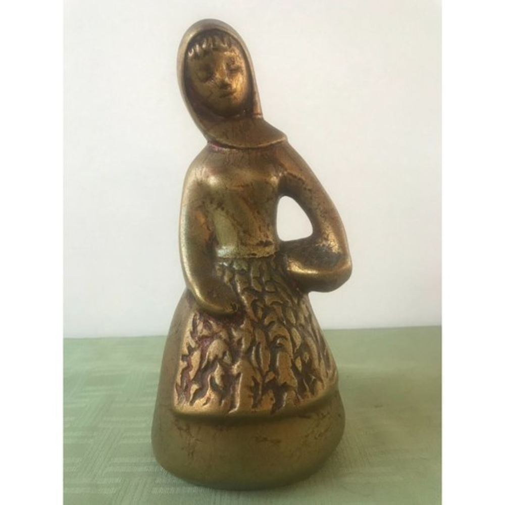 Vintage Howard Pierce Woman Figurine Holding Bowl California Pottery Mid Century